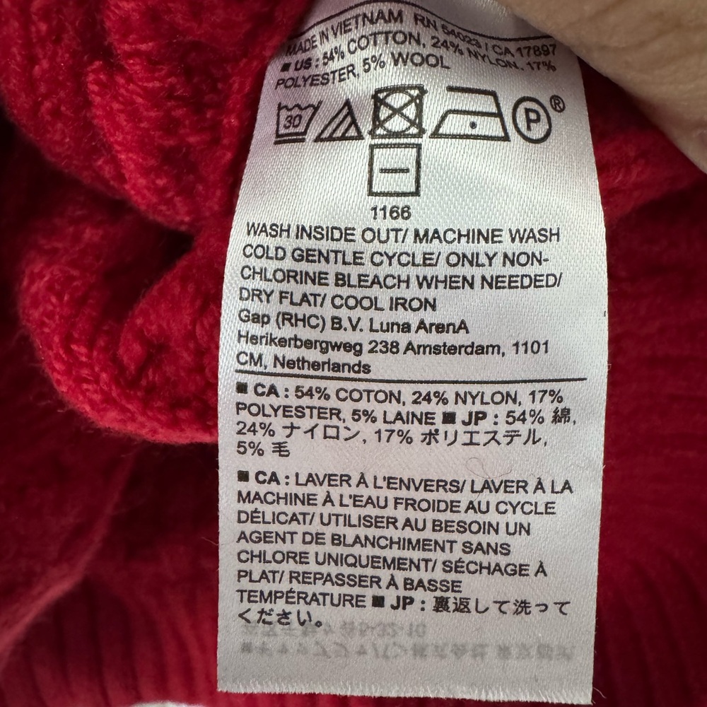 NWT Banana Republic Red Cable Knit Sweater - Picture 4 of 6